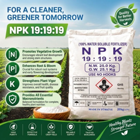 NPK 19 : 19 : 19 (100% Water Soluble Fertilizer)